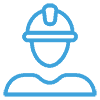 Icon Sicherheitsfachkraft, Ingenieur mit Helm